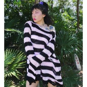 Vampire freaks striped sweater dress